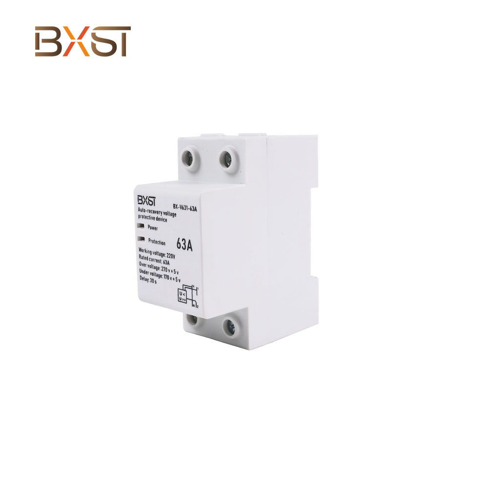 BXST DIN Rail 230V Inicio Home Voltaje 3 de fase Protector V631-63A