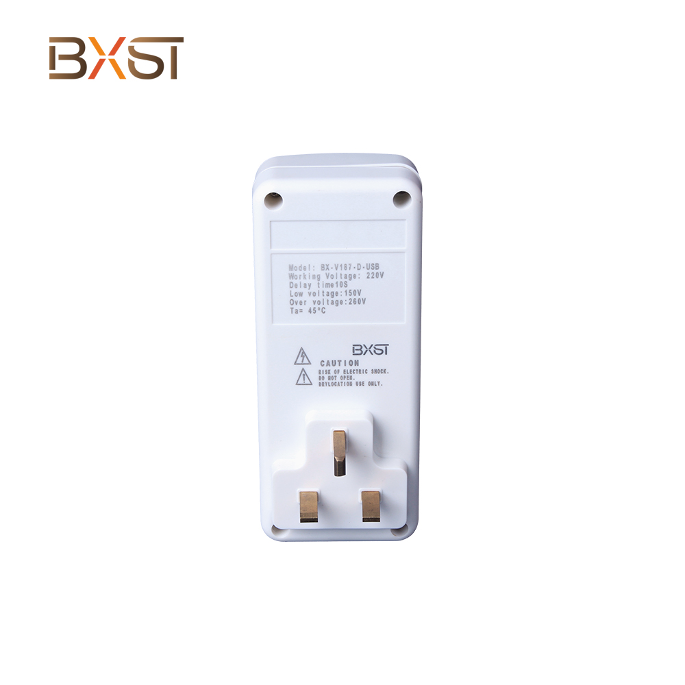 BXST TV Guard del Reino Unido Protector de voltaje automático con USB V187-D-USB