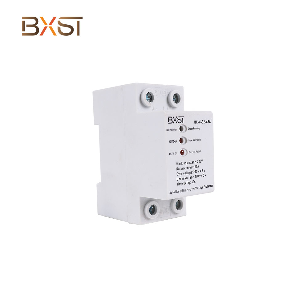 BXST DIN Rail 230V Inicio Home Voltaje 3 de fase Protector V631-63A