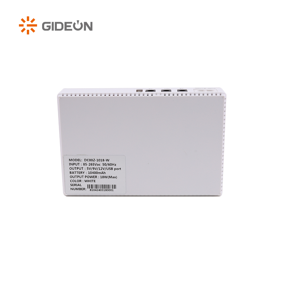 GD-DC002-DC1018P-LED 8800MAH/10400MAH MINI DC UPS con color blanco