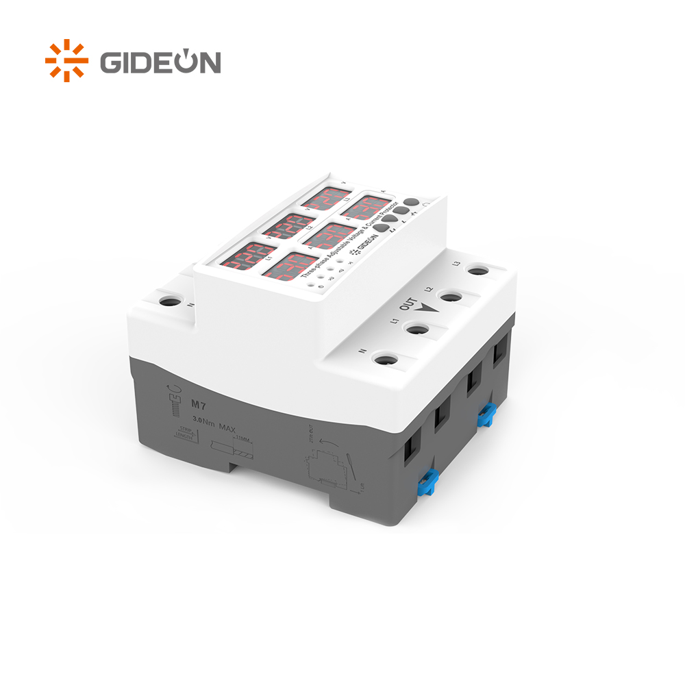GD-V598-63A DIN Rail Tipo de voltaje automático trifásico y protector de subtensión