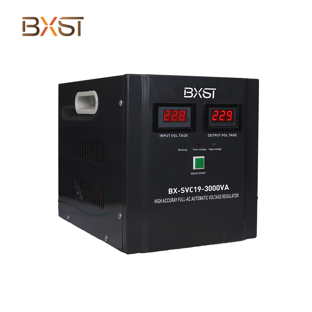 BXST Digital CA Estable Estable Pequeño Estabilizador del regulador de voltaje SVC19-3000VA