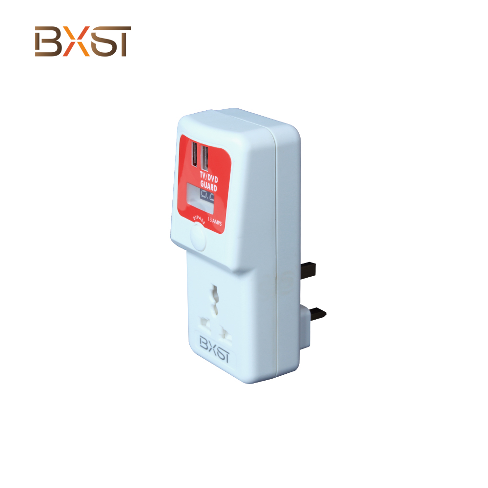 BXST TV Guard del Reino Unido Protector de voltaje automático con USB V187-D-USB