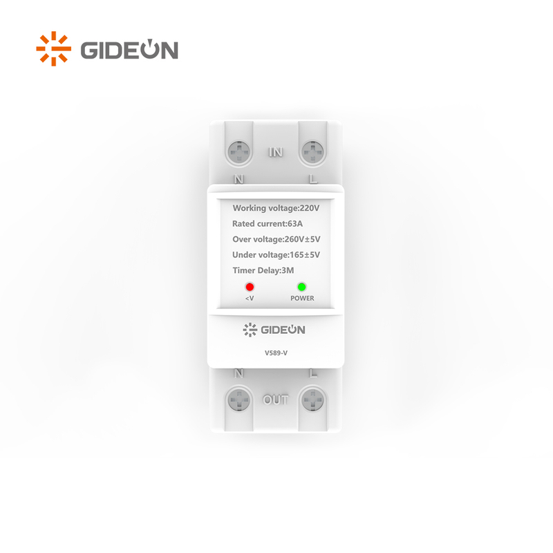 Protector de voltaje de rieles DIN GD-V589-V con luz indicadora
