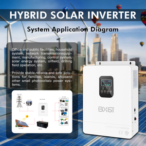 Inverter solar híbrido de alta frecuencia de control externo cableado