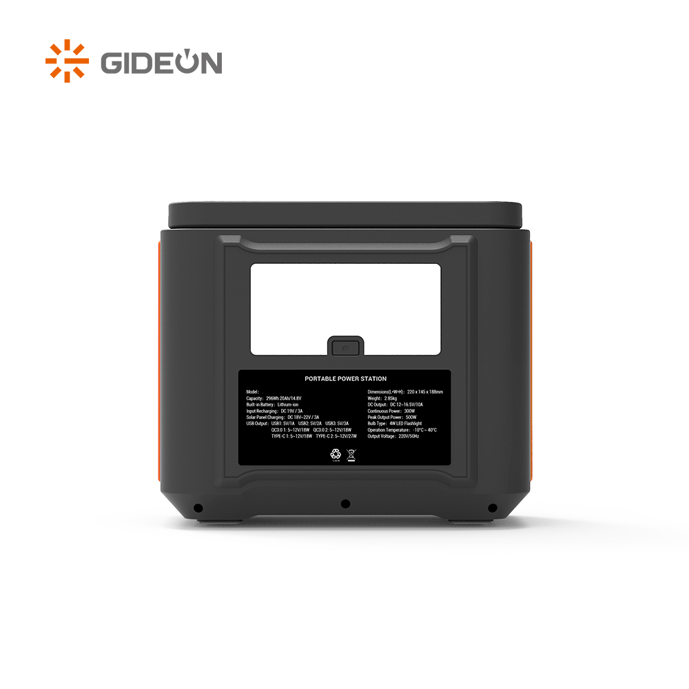 Banco de energía portátil GD-SS010 300W Generador solar para Camping Travel RV Companion